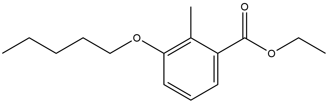 Ethyl 2-methyl-3-(pentyloxy)benzoate Structure