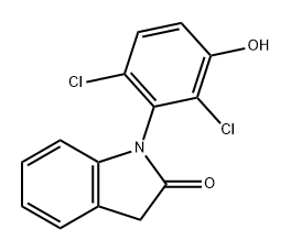 2H-Indol-2-one, 1-(2,6-dichloro-3-hydroxyphenyl)-1,3-dihydro- Structure