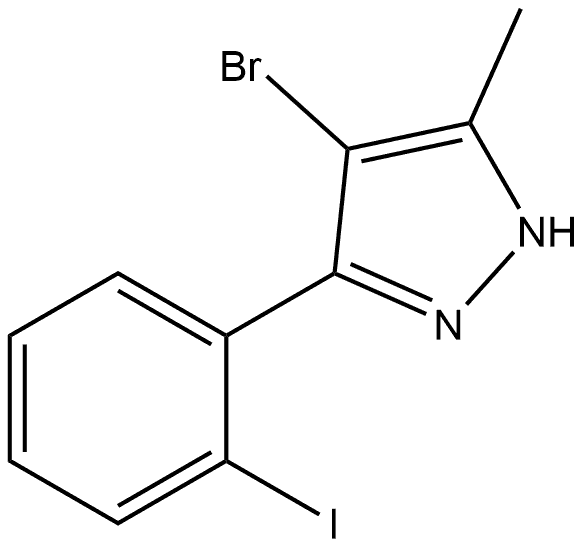 1H-Pyrazole, 4-bromo-3-(2-iodophenyl)-5-methyl- Structure