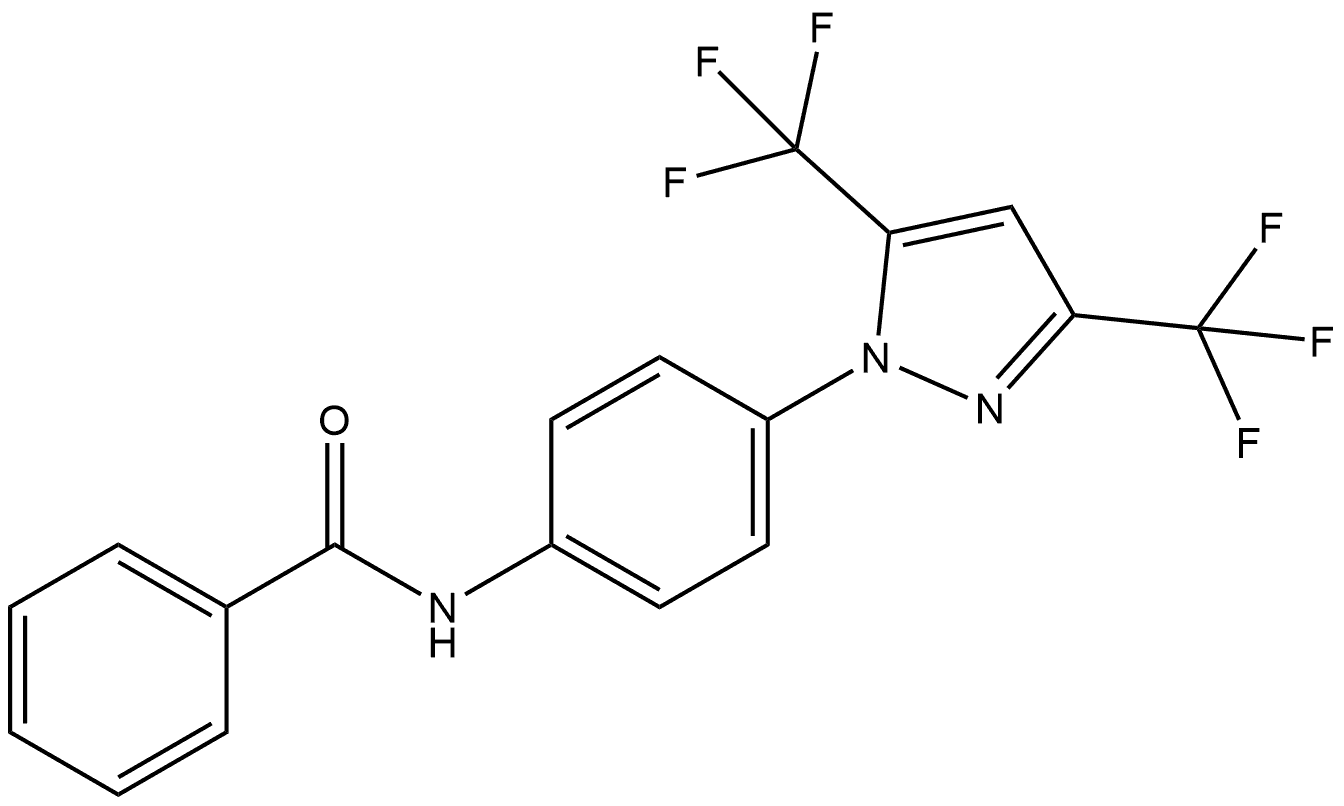 N-[4-[3,5-Bis(trifluoromethyl)-1H-pyrazol-1-yl]phenyl]benzamide Structure