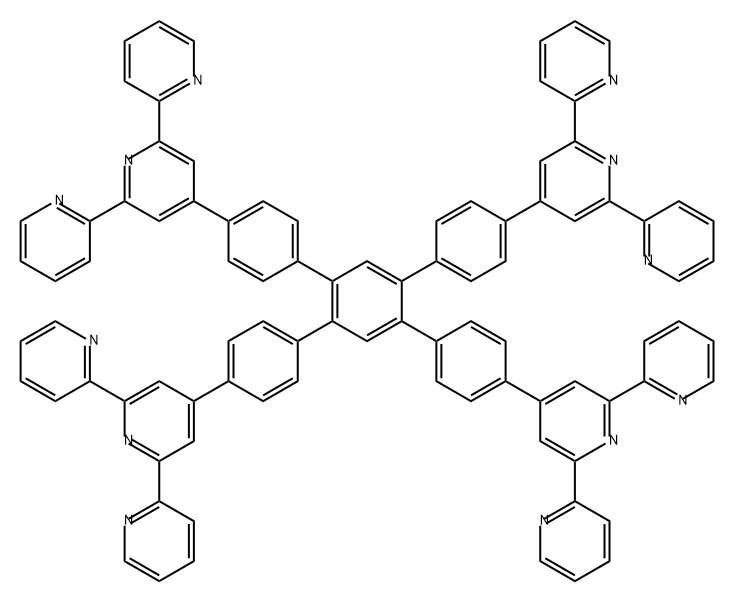 2,2':6',2''-Terpyridine, 4',4''''-[2',5'-bis(4-[2,2':6',2''-terpyridin]-4'-ylphenyl)[1,1':4',1''-terphenyl]-4,4''-diyl]bis- Structure