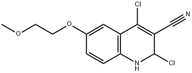 3-Quinolinecarbonitrile, 2,4-dichloro-1,2-dihydro-6-(2-methoxyethoxy)- Structure