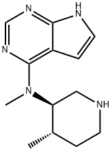 7H-Pyrrolo[2,3-d]pyrimidin-4-amine, N-methyl-N-[(3R,4S)-4-methyl-3-piperidinyl]- 구조식 이미지