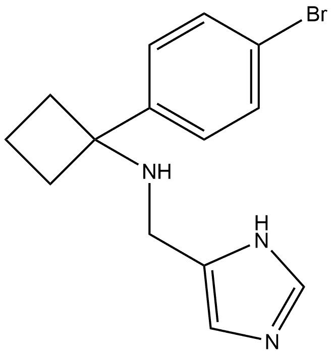 N-1-(4-Bromophenyl)cyclobutyl-1H-imidazole-5-methanamine Structure