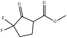 Cyclopentanecarboxylic acid, 3,3-difluoro-2-oxo-, methyl ester Structure