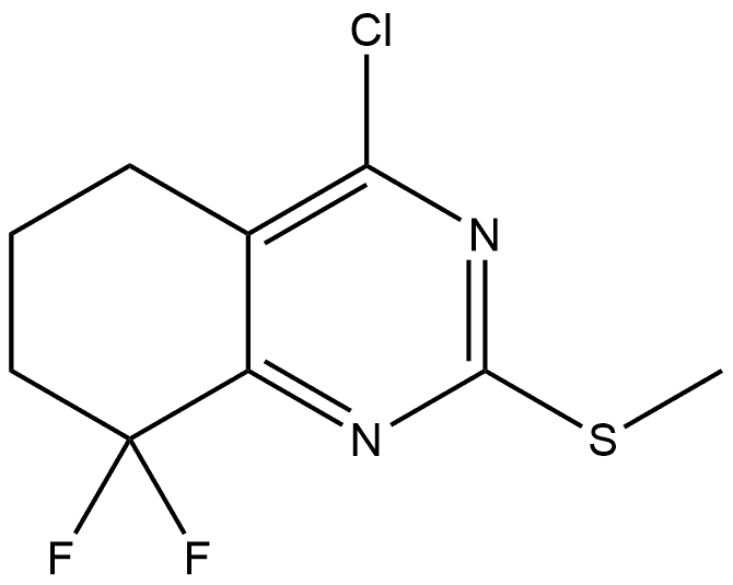 Quinazoline, 4-chloro-8,8-difluoro-5,6,7,8-tetrahydro-2-(methylthio)- Structure