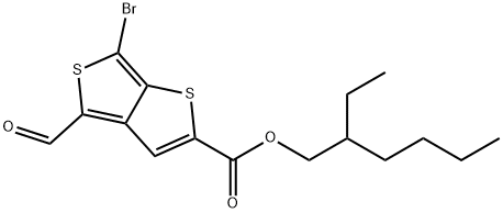 Thieno[3,4-b]thiophene-2-carboxylic acid, 6-bromo-4-formyl-, 2-ethylhexyl ester Structure