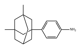 Benzenamine, 4-(3,5-dimethyltricyclo[3.3.1.13,7]dec-1-yl)- Structure