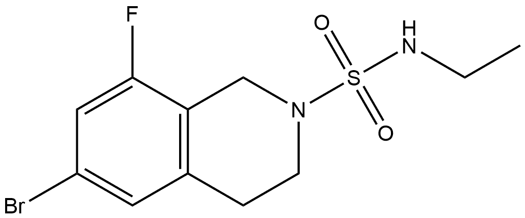 6-Bromo-N-ethyl-8-fluoro-3,4-dihydro-2(1H)-isoquinolinesulfonamide Structure