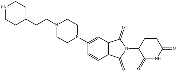 1H-Isoindole-1,3(2H)-dione, 2-(2,6-dioxo-3-piperidinyl)-5-[4-[2-(4-piperidinyl)ethyl]-1-piperazinyl]- Structure