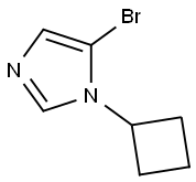 1H-Imidazole, 5-bromo-1-cyclobutyl- Structure