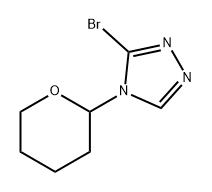 4H-1,2,4-Triazole, 3-bromo-4-(tetrahydro-2H-pyran-2-yl)- Structure