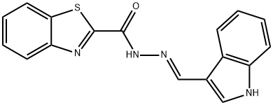 2-Benzothiazolecarboxylic acid, (2E)-2-(1H-indol-3-ylmethylene)hydrazide Structure