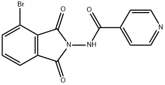 4-Pyridinecarboxamide, N-(4-bromo-1,3-dihydro-1,3-dioxo-2H-isoindol-2-yl)- Structure