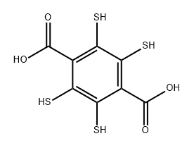 1,4-Benzenedicarboxylic acid, 2,3,5,6-tetramercapto- Structure