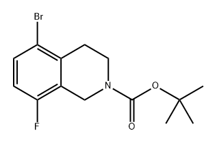 tert-butyl 5-bromo-8-fluoro-3,4-dihydroisoquinoline-2(1H)-carboxylate 구조식 이미지