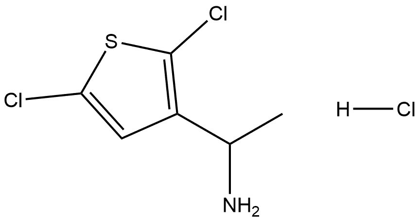 3-Thiophenemethanamine, 2,5-dichloro-α-methyl-, hydrochloride (1:1) 구조식 이미지