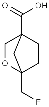 2-Oxabicyclo[2.2.1]heptane-4-carboxylic acid, 1-(fluoromethyl)- Structure