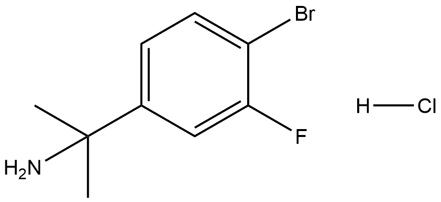 Benzenemethanamine, 4-bromo-3-fluoro-α,α-dimethyl-, hydrochloride (1:1) Structure