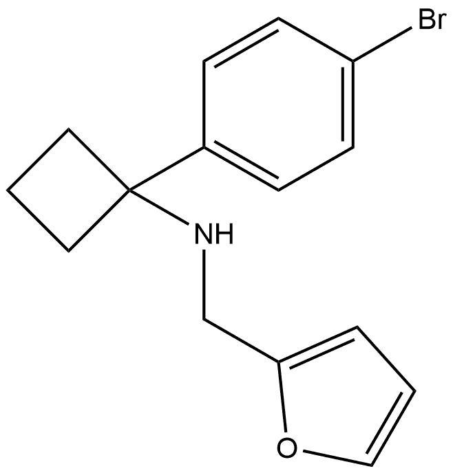 N-1-(4-Bromophenyl)cyclobutyl-2-furanmethanamine Structure