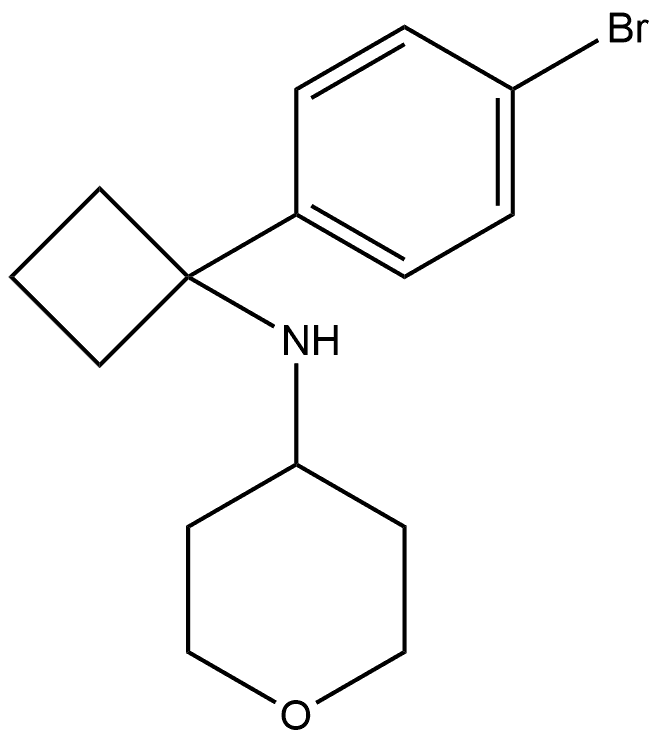 N-1-(4-Bromophenyl)cyclobutyltetrahydro-2H-pyran-4-amine Structure