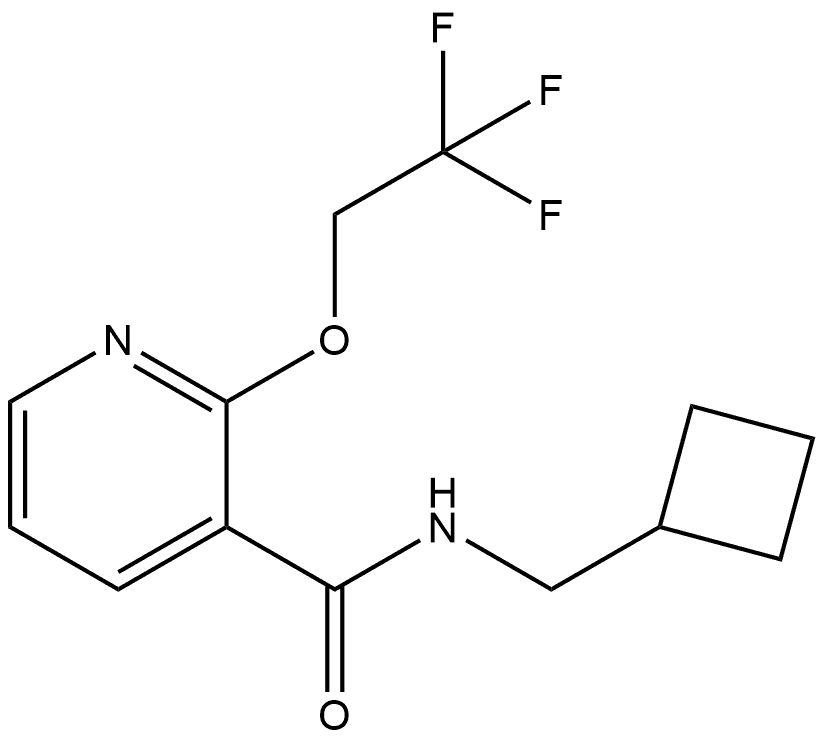 N-(Cyclobutylmethyl)-2-(2,2,2-trifluoroethoxy)-3-pyridinecarboxamide Structure