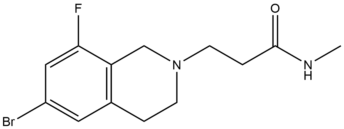 6-Bromo-8-fluoro-3,4-dihydro-N-methyl-2(1H)-isoquinolinepropanamide Structure