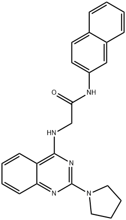 Acetamide, N-2-naphthalenyl-2-[[2-(1-pyrrolidinyl)-4-quinazolinyl]amino]- Structure