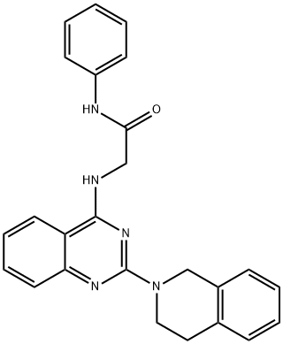 Acetamide, 2-[[2-(3,4-dihydro-2(1H)-isoquinolinyl)-4-quinazolinyl]amino]-N-phenyl- Structure