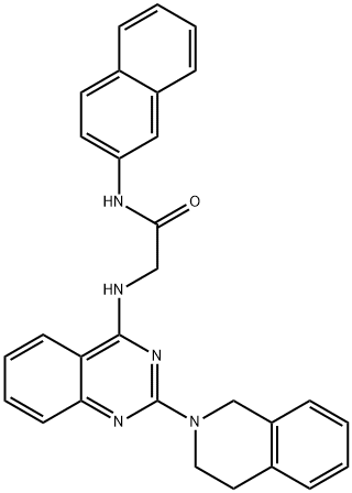 Acetamide, 2-[[2-(3,4-dihydro-2(1H)-isoquinolinyl)-4-quinazolinyl]amino]-N-2-naphthalenyl- Structure