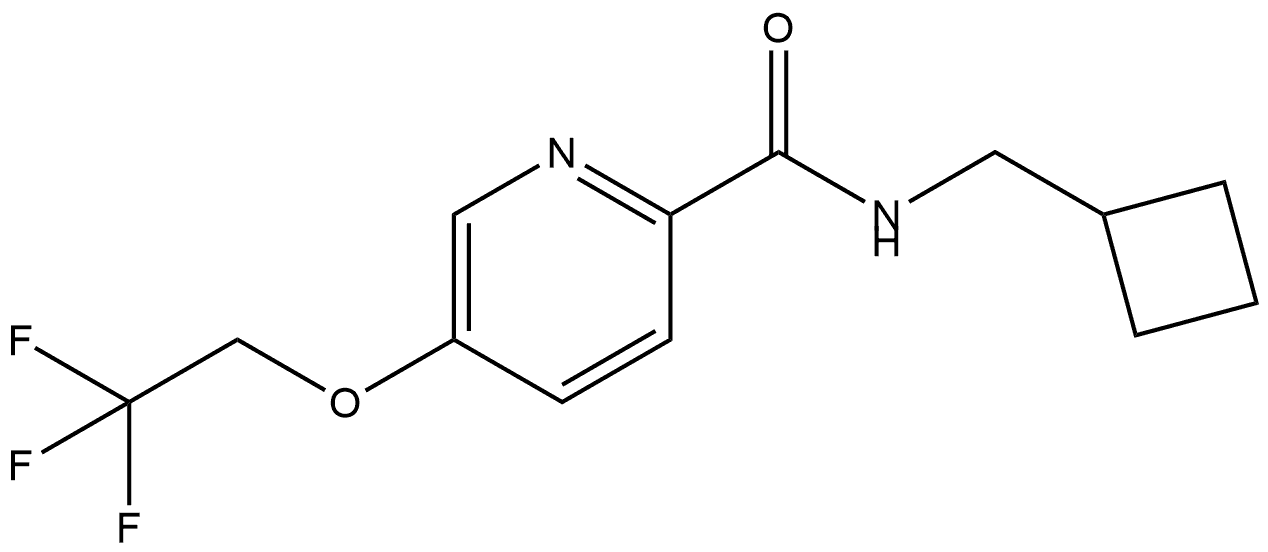 N-(Cyclobutylmethyl)-5-(2,2,2-trifluoroethoxy)-2-pyridinecarboxamide Structure