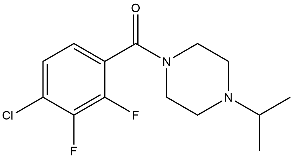 (4-Chloro-2,3-difluorophenyl)[4-(1-methylethyl)-1-piperazinyl]methanone Structure