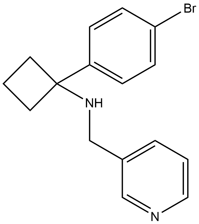 N-1-(4-Bromophenyl)cyclobutyl-3-pyridinemethanamine Structure