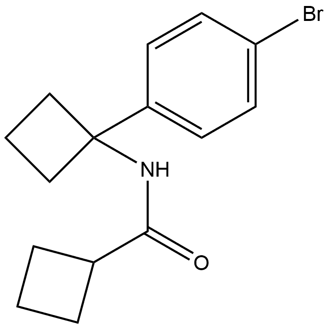 N-1-(4-Bromophenyl)cyclobutylcyclobutanecarboxamide Structure