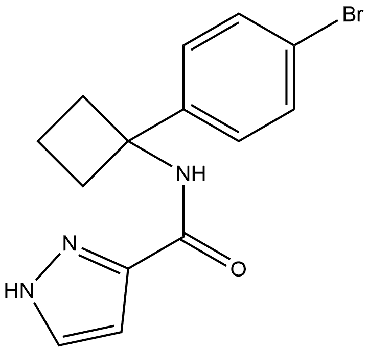 N-1-(4-Bromophenyl)cyclobutyl-1H-pyrazole-3-carboxamide Structure