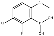 Boronic acid, B-(3-chloro-2-fluoro-6-methoxyphenyl)- 구조식 이미지