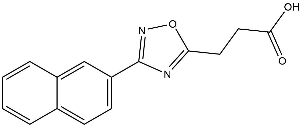 3-(2-Naphthalenyl)-1,2,4-oxadiazole-5-propanoic acid Structure