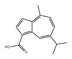 1-Azulenecarboxylic acid, 4-methyl-7-(1-methylethyl)- Structure