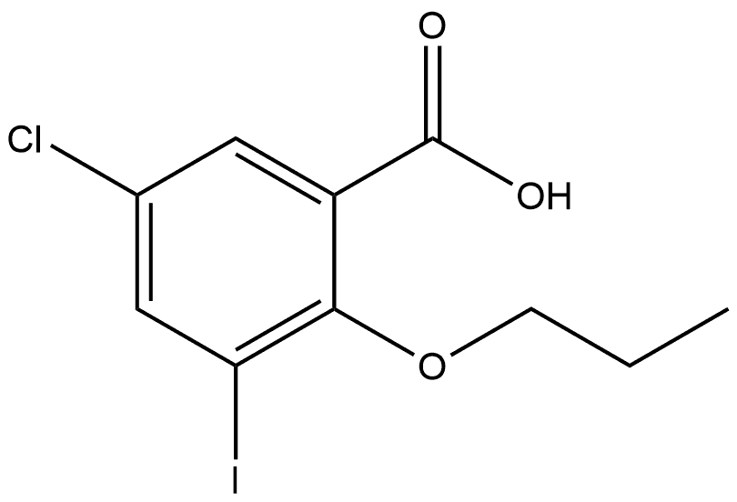 5-Chloro-3-iodo-2-propoxybenzoic acid Structure