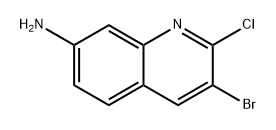 7-Quinolinamine, 3-bromo-2-chloro- Structure