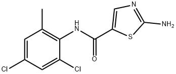 5-Thiazolecarboxamide, 2-amino-N-(2,4-dichloro-6-methylphenyl)- 구조식 이미지