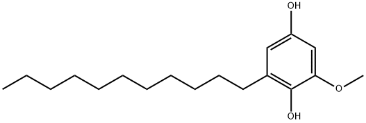 1,4-Benzenediol, 2-methoxy-6-undecyl- Structure