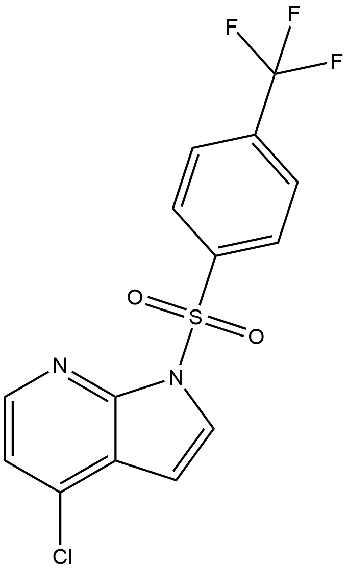 4-Chloro-1-[[4-(trifluoromethyl)phenyl]sulfonyl]-1H-pyrrolo[2,3-b]pyridine Structure