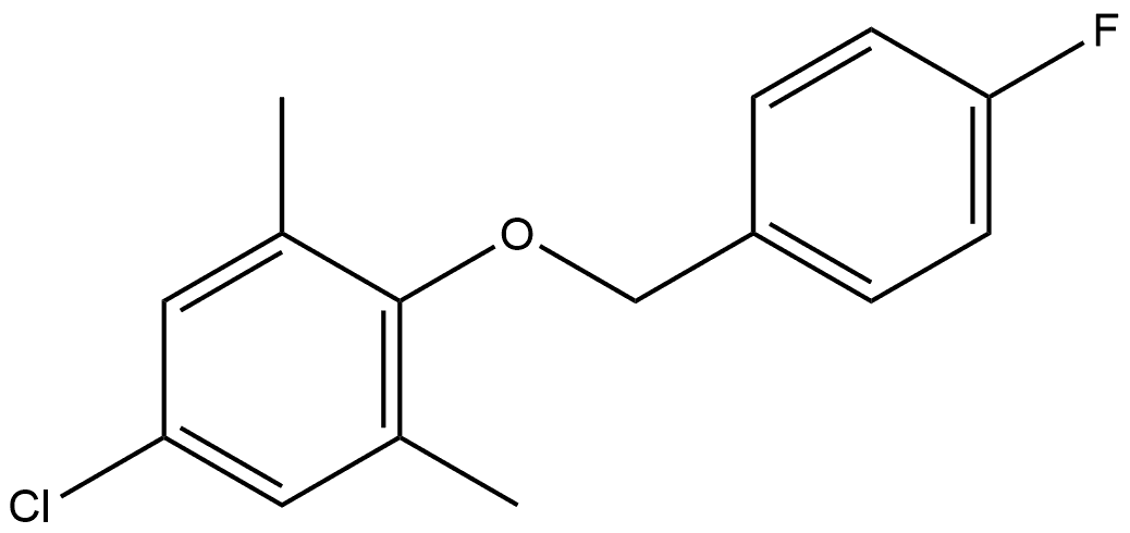 5-Chloro-2-[(4-fluorophenyl)methoxy]-1,3-dimethylbenzene Structure