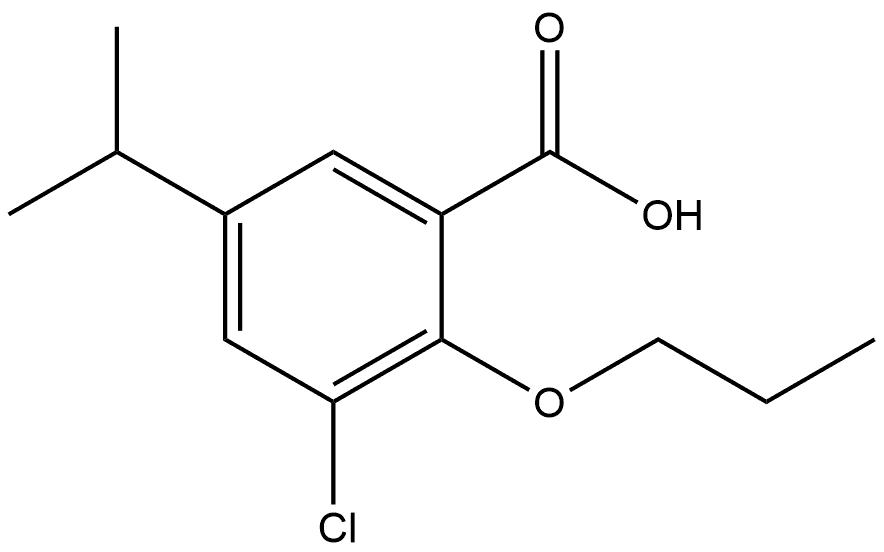 3-Chloro-5-(1-methylethyl)-2-propoxybenzoic acid Structure