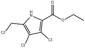 1H-Pyrrole-2-carboxylic acid, 3,4-dichloro-5-(chloromethyl)-, ethyl ester 구조식 이미지