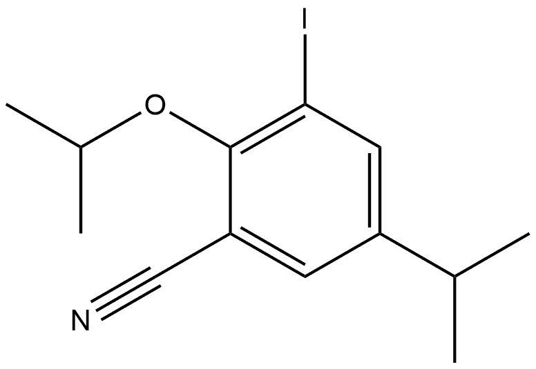 3-Iodo-2-(1-methylethoxy)-5-(1-methylethyl)benzonitrile Structure