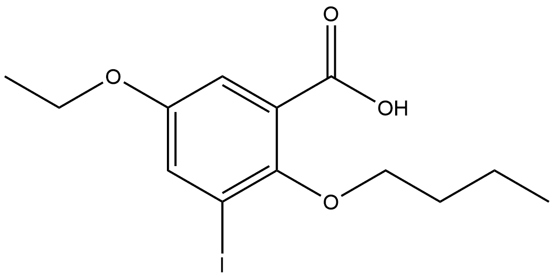 2-Butoxy-5-ethoxy-3-iodobenzoic acid Structure