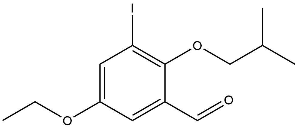 5-Ethoxy-3-iodo-2-(2-methylpropoxy)benzaldehyde Structure