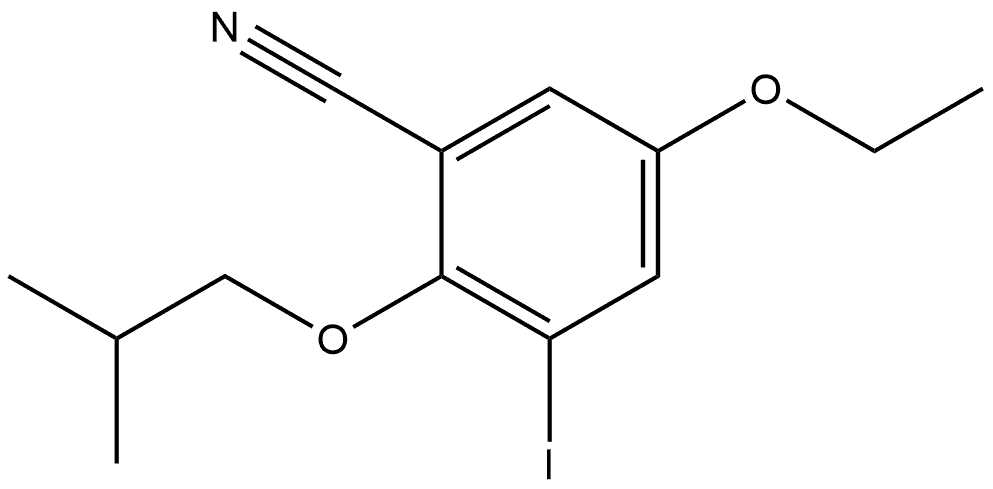 5-Ethoxy-3-iodo-2-(2-methylpropoxy)benzonitrile Structure